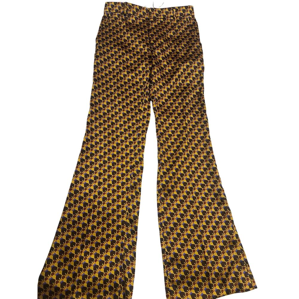 Zara Womens XS Printed Satin Wide Leg Pants Elastic Waist NWT Morocco